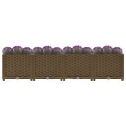 Berkfield Home Raised Bed 160x40x38 cm Polypropylene in Brown - Size: 160 x 40 x 38 cm - thumbnail 1