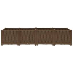 Berkfield Home Raised Bed 160x40x38 cm Polypropylene in Brown - Size: 160 x 40 x 38 cm - thumbnail 4