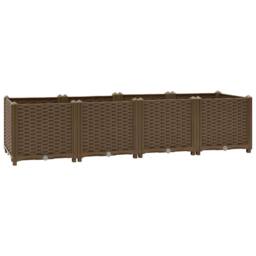 Berkfield Home Raised Bed 160x40x38 cm Polypropylene in Brown - Size: 160 x 40 x 38 cm - thumbnail 3