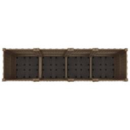 Berkfield Home Raised Bed 160x40x38 cm Polypropylene in Brown - Size: 160 x 40 x 38 cm - thumbnail 6