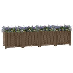 Berkfield Home Raised Bed 160x40x38 cm Polypropylene in Brown - Size: 160 x 40 x 38 cm - thumbnail 2