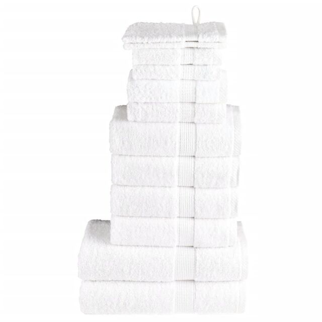 Berkfield Home 12 Piece Premium Towel Set SOLUND White 600 gsm - image 1