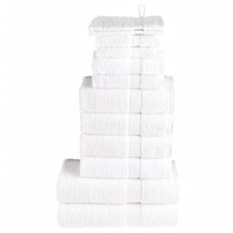 Berkfield Home 12 Piece Premium Towel Set SOLUND White 600 gsm - thumbnail 1