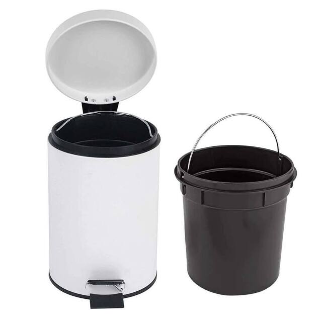 EONLION WHITE STAINLESS STEEL BATHROOM BIN SET - Size: 100 cm - image 1
