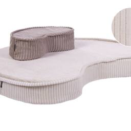 Wyld and Coco Bean Shaped Floor Cushion Set Beige Brown Cotton Velvet Corduroy - thumbnail 2