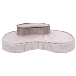 Wyld and Coco Bean Shaped Floor Cushion Set Beige Brown Cotton Velvet Corduroy - thumbnail 5
