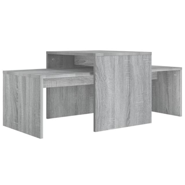 Berkfield Home Coffee Table Set Grey Sonoma 100x48x40 cm Engineered Wood - Size: 100 x 48 x 40 cm - image 1