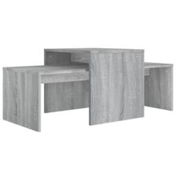 Berkfield Home Coffee Table Set Grey Sonoma 100x48x40 cm Engineered Wood - Size: 100 x 48 x 40 cm - thumbnail 1