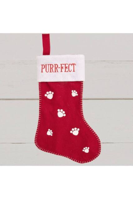 KDMD Red & White Cat 'Purfect' Stocking 2 Pack - image 1