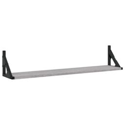 Berkfield Home Wall Shelves 2 pcs Grey Sonoma 80x15x15.5 cm Engineered wood - thumbnail 4