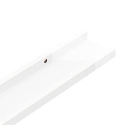Berkfield Home Decorative Wall Shelves 4 pcs High Gloss White 80x9x3 cm - Size: 80 x 9 x 3 cm - thumbnail 7