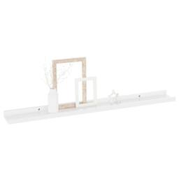 Berkfield Home Decorative Wall Shelves 4 pcs High Gloss White 80x9x3 cm - Size: 80 x 9 x 3 cm - thumbnail 1