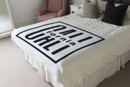 Benjamin Tate Design California Blanket in Natural - Size: 120 cm x 150 cm - thumbnail 3