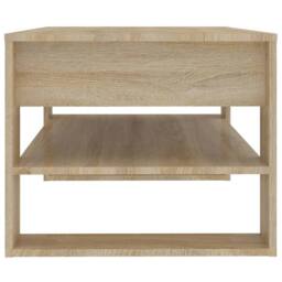 Berkfield Home Coffee Table Sonoma Oak 102x55x45 cm Engineered Wood in Light Tan - Size: 102 x 55 x 45 cm - thumbnail 4