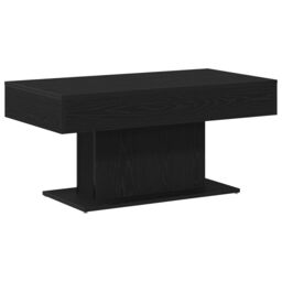 Berkfield Home Black Oak Coffee Table - 96x50x45 cm, Made from Engineered Wood - Size: 96 x 50 x 45 cm - thumbnail 5
