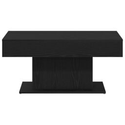 Berkfield Home Black Oak Coffee Table - 96x50x45 cm, Made from Engineered Wood - Size: 96 x 50 x 45 cm - thumbnail 6