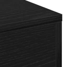 Berkfield Home Black Oak Coffee Table - 96x50x45 cm, Made from Engineered Wood - Size: 96 x 50 x 45 cm - thumbnail 8
