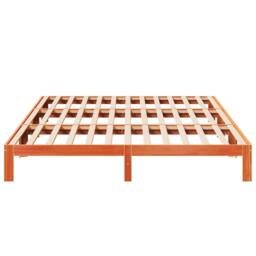 Berkfield Home Family Bed Frame No Mattress Wax Brown 240x200 cm Solid Wood Pine - thumbnail 8