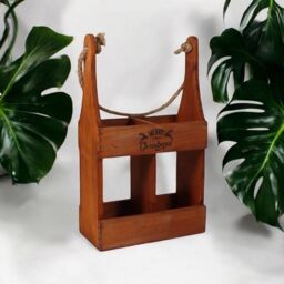 Minster 2 Bottle Wine Holder - Wood - L10 x W21 x H39 cm in Brown - Size: 1 Pack - thumbnail 2