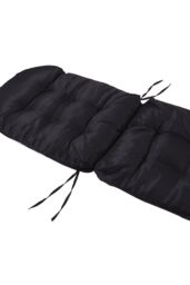 Living and Home 110cm L x 48cm W Waterproof Garden Lounger Chair Cushion in Black - Size: 110 cm L x 48 cm W - thumbnail 5