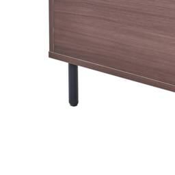 Wyld and Coco 3-Door Sideboard - Dark Brown Melamine with Black Metal Legs - thumbnail 8