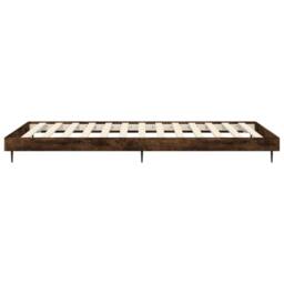 Berkfield Home Durable Bed Frame Smoked Oak 75x190 cm Small Single Engineered Wood in Brown - thumbnail 7
