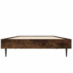 Berkfield Home Durable Bed Frame Smoked Oak 75x190 cm Small Single Engineered Wood in Brown - thumbnail 6
