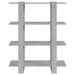 Berkfield Home Classic Book Cabinet/Room Divider Concrete Grey 100x30x123.5 cm - thumbnail 1