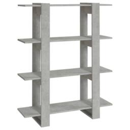 Berkfield Home Classic Book Cabinet/Room Divider Concrete Grey 100x30x123.5 cm - thumbnail 3