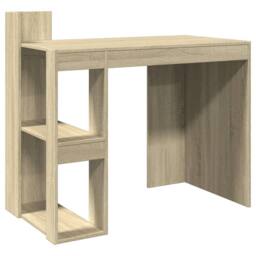 Berkfield Home Office Desk Sonoma Oak 103.5x56.5x94 cm Engineered Wood in Light Brown - thumbnail 3