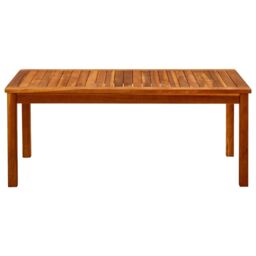 Berkfield Home Garden Coffee Table 110x60x45 cm Solid Acacia Wood in Brown - Size: 110 x 60 x 45 cm - thumbnail 2