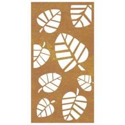 Berkfield Home Garden Wall Decoration 105x55 cm Corten Steel Leaf Design in Brown - thumbnail 4