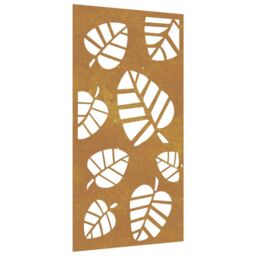 Berkfield Home Garden Wall Decoration 105x55 cm Corten Steel Leaf Design in Brown - thumbnail 2