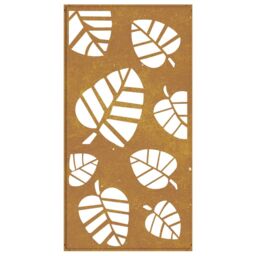 Berkfield Home Garden Wall Decoration 105x55 cm Corten Steel Leaf Design in Brown - thumbnail 5