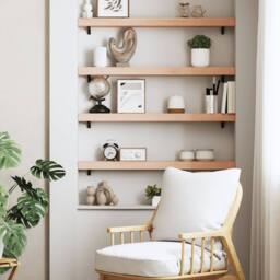 Berkfield Home Wall Shelf 100x10x6 cm Untreated Solid Wood Oak in Brown - Size: 100 x 10 x 6 cm