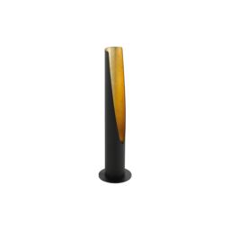 Loops Table Lamp Circluar Black Outer & Gold Inner Base Bulb GU10 1x5W Included