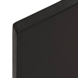 Berkfield Home Table Top Dark Grey 60x50x2 cm Treated Solid Wood Oak in Dark Brown - Size: 60 x 50 x 2 cm - thumbnail 5
