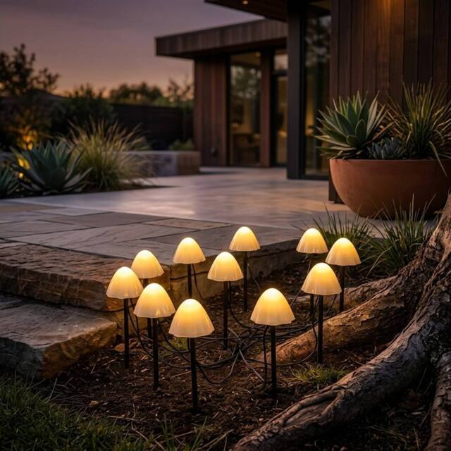 Garden Greatness Pixie Mini Mushroom Garden String Lights - Size: 1 Pack - image 1
