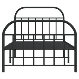 Berkfield Home Metal Bed Frame with Headboard & Footboard Black 100x200 cm - thumbnail 6