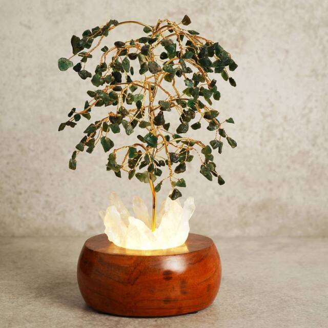 Serenity Aventurine LED Glow Tree in Green - image 1