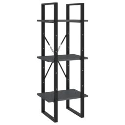 Berkfield Home 5-Tier Book Cabinet Grey 40x30x175 cm Pinewood - Size: 40 x 30 x 175 cm - thumbnail 5