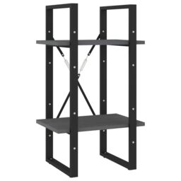 Berkfield Home 5-Tier Book Cabinet Grey 40x30x175 cm Pinewood - Size: 40 x 30 x 175 cm - thumbnail 4