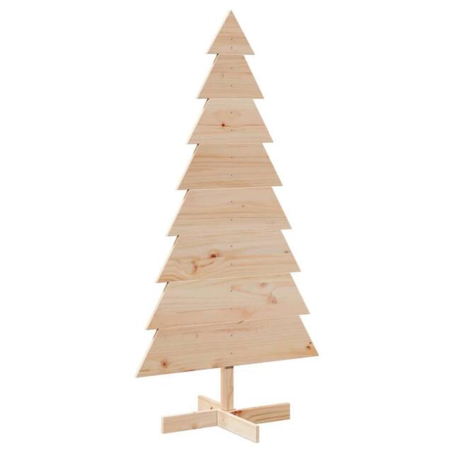 Berkfield Home Wooden Christmas Tree for Decoration 150 cm Solid Wood Pine in Light Tan - image 1