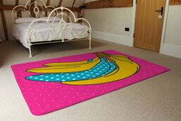Benjamin Tate Design Pop Art Banana Designer Rug in Natural - Size: Large - thumbnail 3