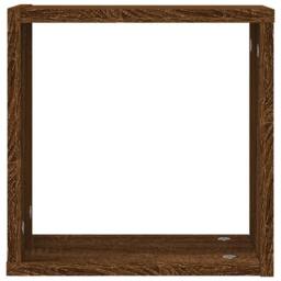 Berkfield Home Wall Cube Shelves 2 pcs Brown Oak 30x15x30 cm - Size: 30 x 15 x 30 cm - thumbnail 6