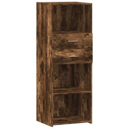 Berkfield Home Highboard Smoked Oak 45x42.5x124 cm Engineered Wood in Brown - thumbnail 2