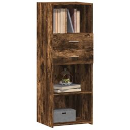 Berkfield Home Highboard Smoked Oak 45x42.5x124 cm Engineered Wood in Brown - thumbnail 3