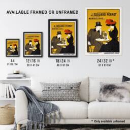 "Artery8 Liqueur Mont Christ Advert Vintage Wall Art Print Cappiello in Orange - Size: W12"" x H16""" - thumbnail 3