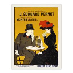 "Artery8 Liqueur Mont Christ Advert Vintage Wall Art Print Cappiello in Orange - Size: W12"" x H16""" - thumbnail 1