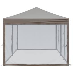 Berkfield Home Folding Party Tent with Sidewalls Taupe 3x6 m - thumbnail 4
